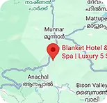 Map showing Blanket Hotel location near Attukad
